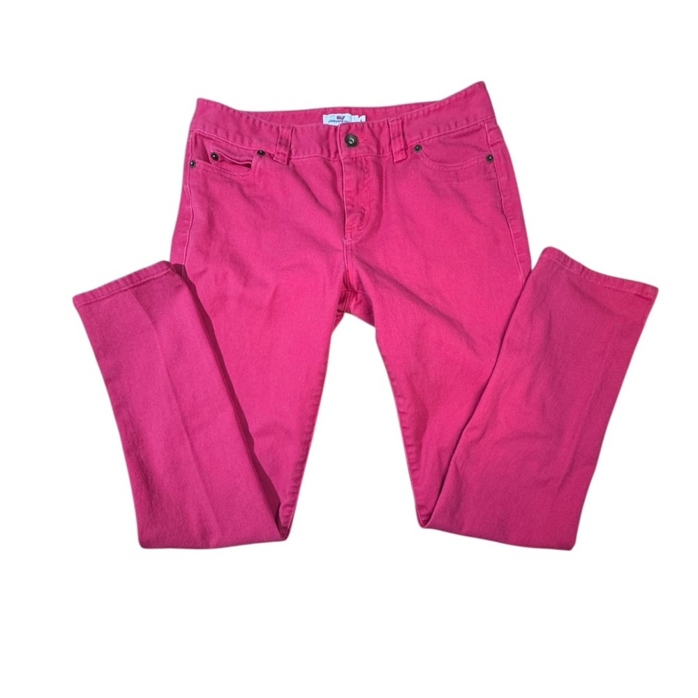 Vineyard Vines pink straight leg cotton jeans size 8